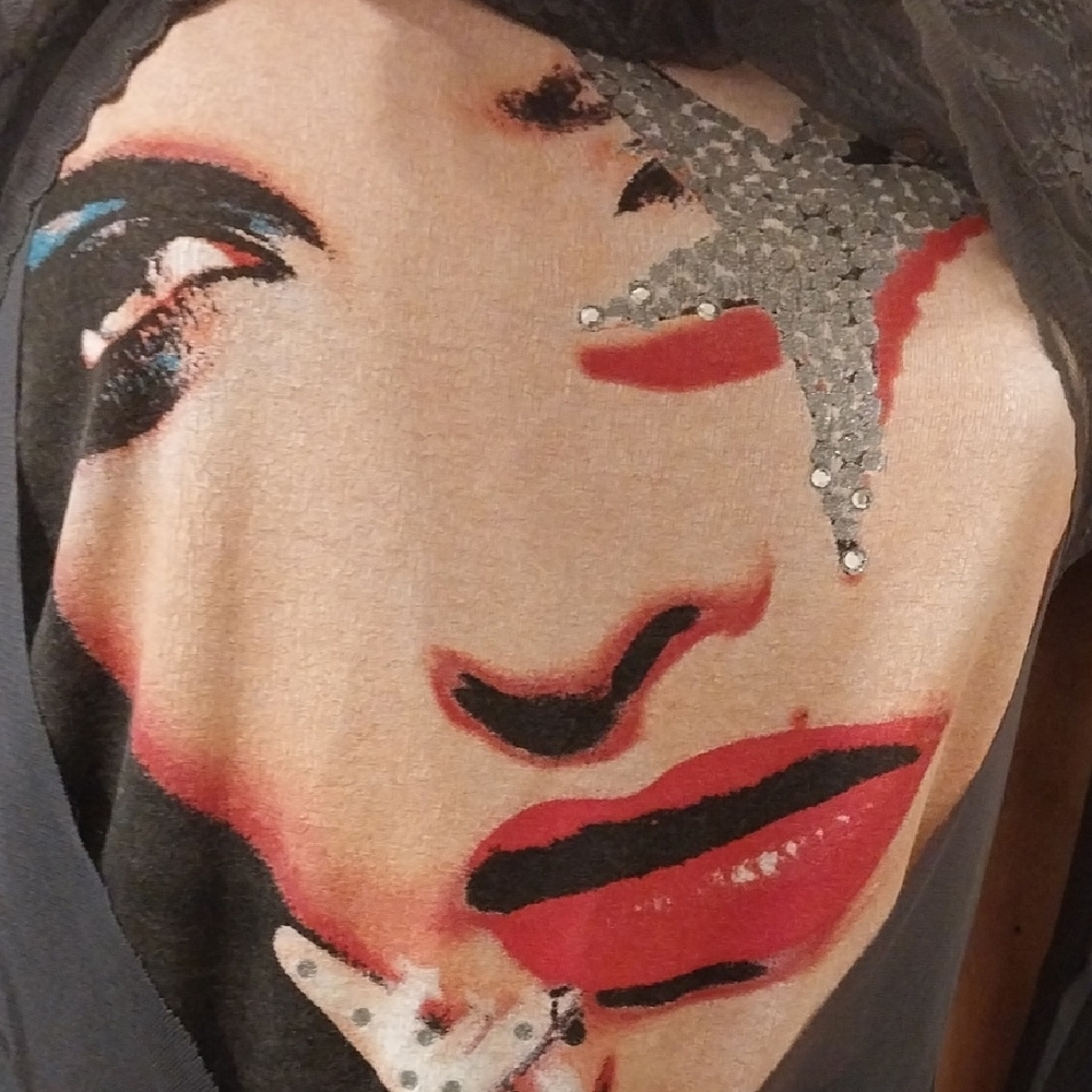Euro Mesh Graphic Dress - Picture 6 of 10